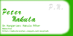 peter makula business card
