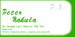 peter makula business card